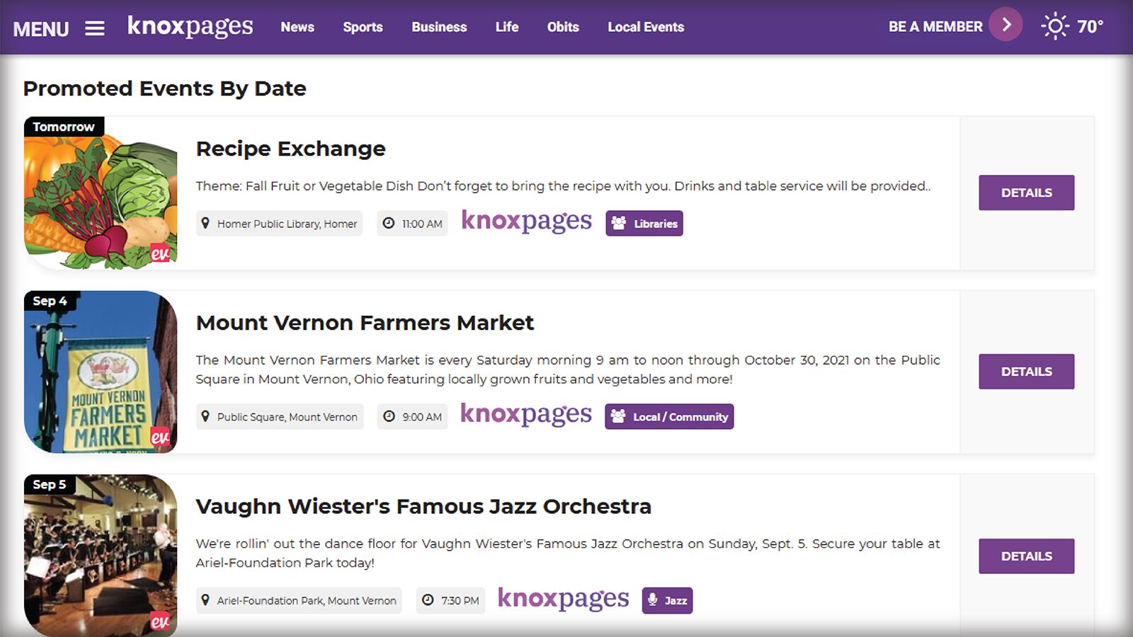 Knox Pages promoted events.png